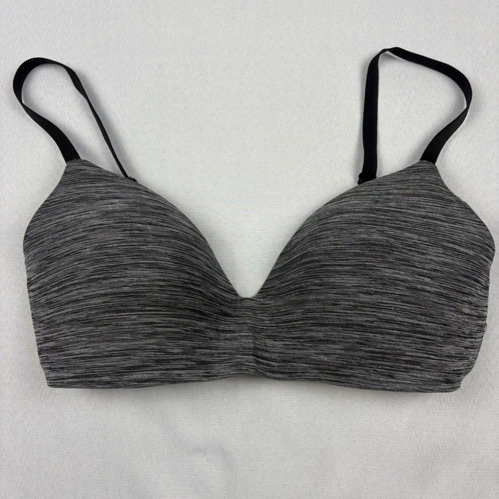 Victorias Secret‎ Gray Padded Underwire Bra 34D Push Up Sexy Lingerie *READ